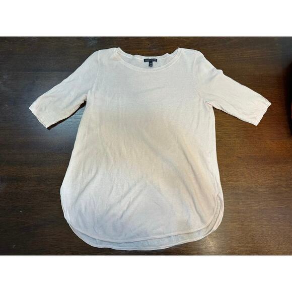 Eileen Fisher Cotton Silk Blend Top Women Medium Transitional Spring Easter Time - Picture 1 of 7